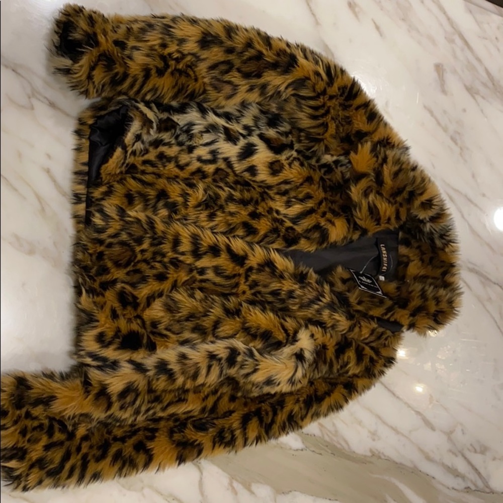 Cheetah print Faux Fur Jacket